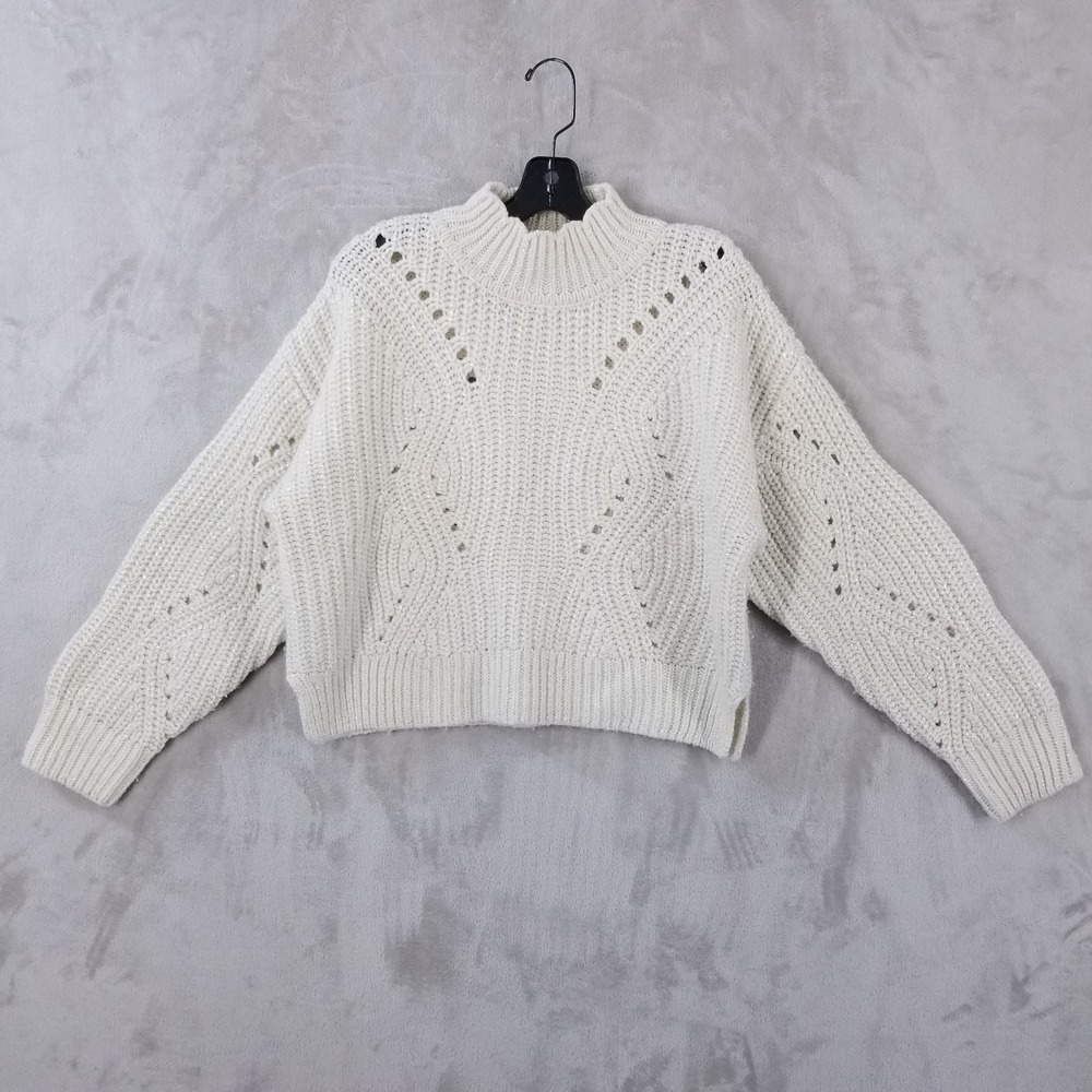 Paris Atelier & Other Stories Sweater Women M Alpaca Wool Blend Metallic Sparkle